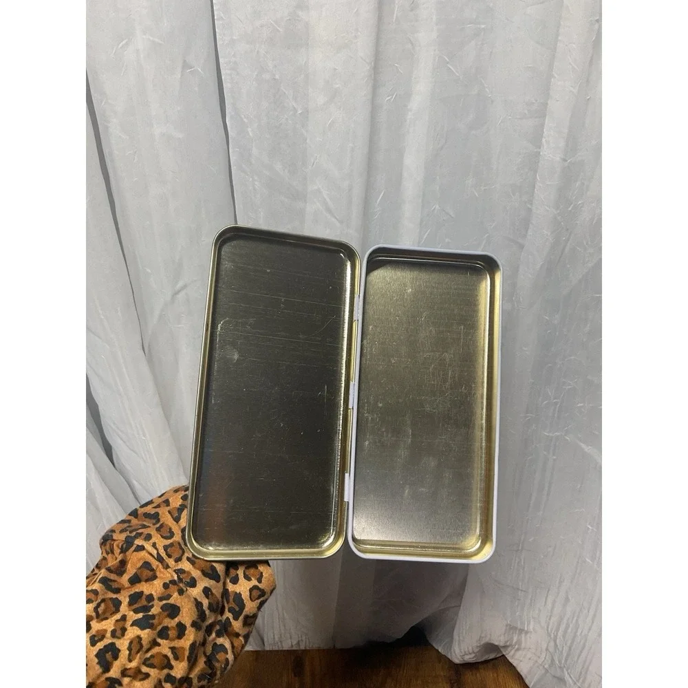 Vintage VHTF Metal Hinged Boxes Box Cat Kitten Tabby‎ Debby Cook htf ~7.5x3.75